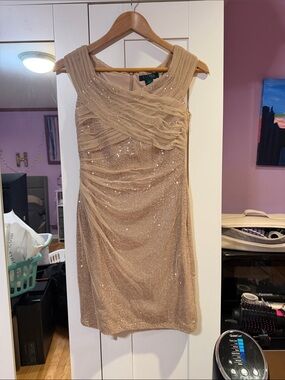 Lauren Ralph Lauren Champagne Sequin Dress